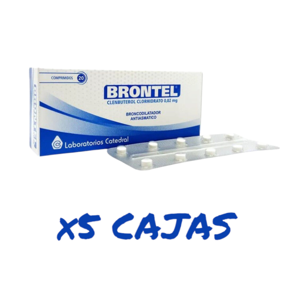 Producto - CLENBUTEROL BRONTEL 20 x 20MCG - PROMO 5 CAJAS