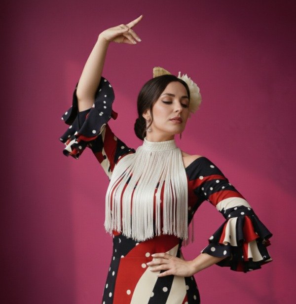 Producto - Collar De Flecos De Seda Recto Blanco