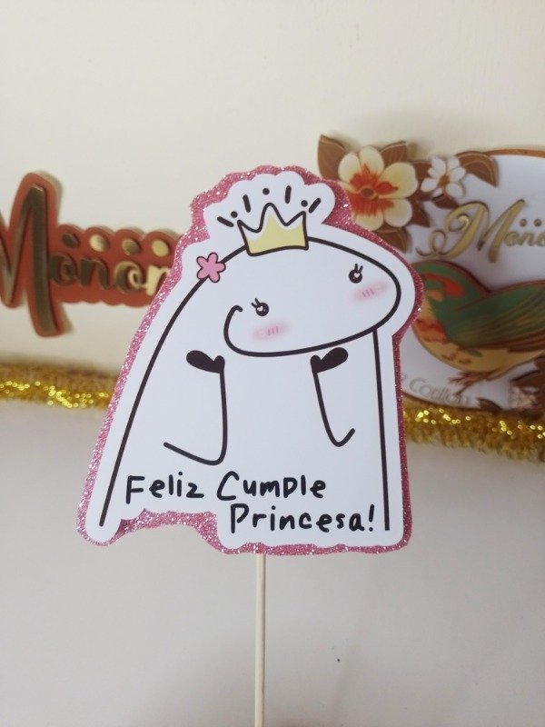 Producto - Pinche Simple Glitter Florky Princesa