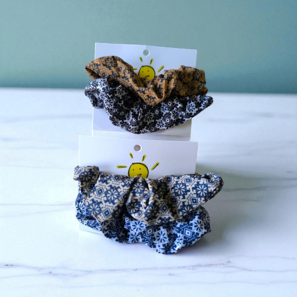 Producto - Pack x 2 scrunchies estampadas
