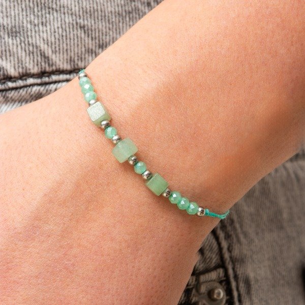 Producto - Pulsera Acero Piedras Naturales Aura