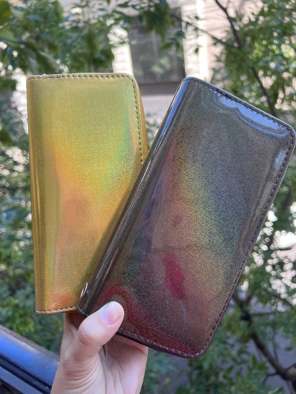 Producto - 2 billeteras doble cierre dorado y marron