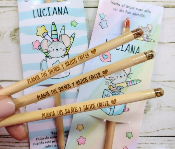 Producto - LAPIZ GRABADO CON SEMILLAS