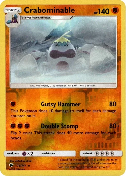 Producto - Crabominable - 74/147 - Burning Shadows - Reverse Holo