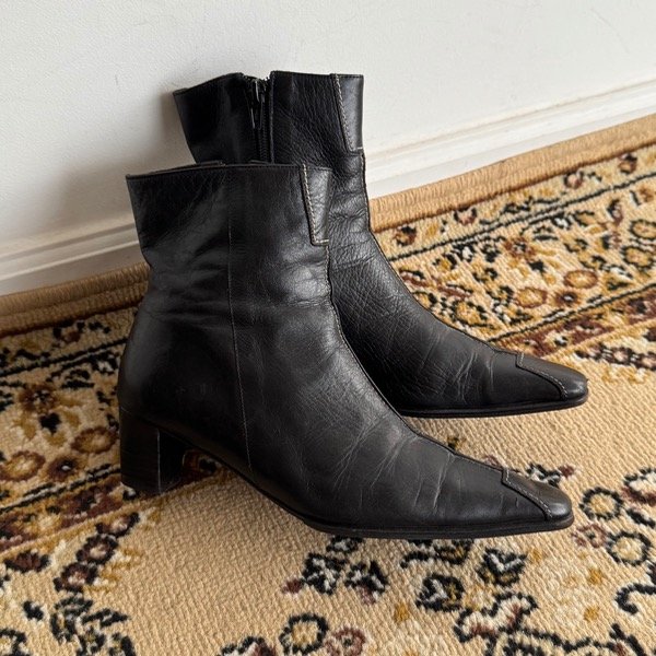 Producto - black boots leather (38/39)