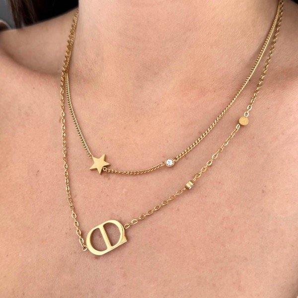 Producto - Collar Nate Doble cadena con zirconias