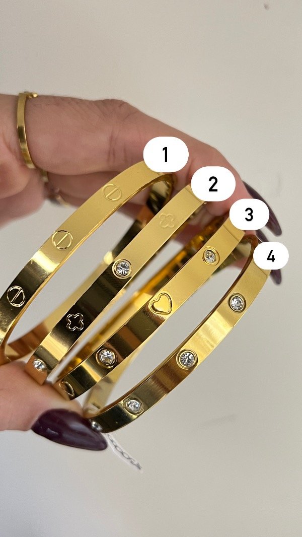 Producto - Esclavas Cartier Acero Dorado
