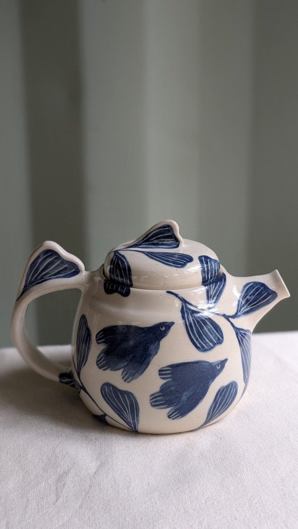 Producto - Tetera Pájaros Gres