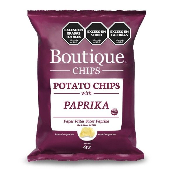 Producto - Papas Fritas Delicious con paprika 65 gr SIN TACC BOUTIQUE CHIPS