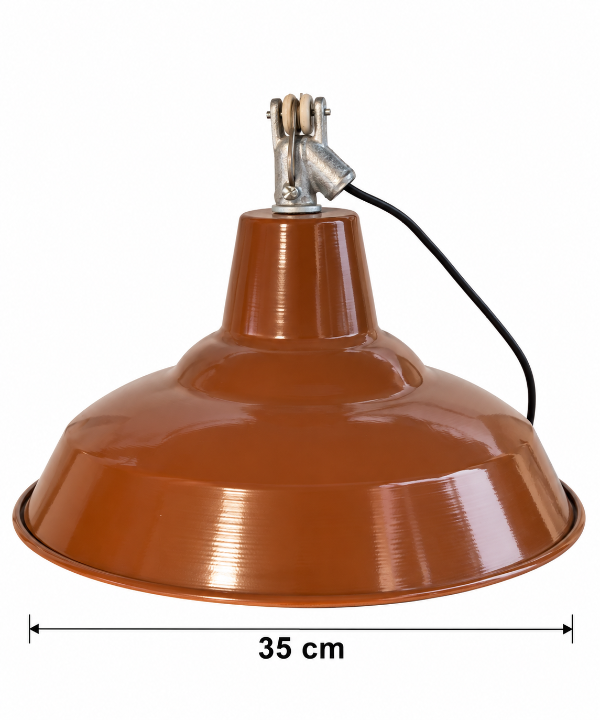 Producto - Lampara galponera chocolate 35 cm