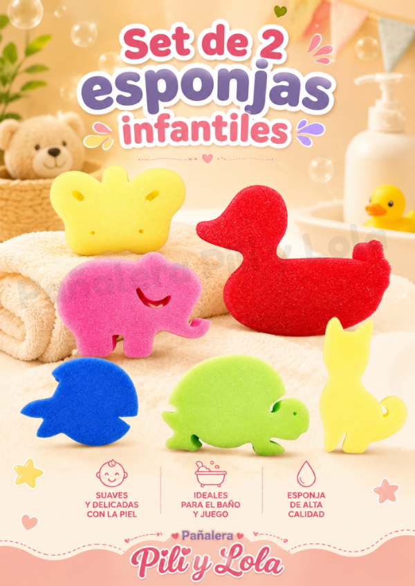 Producto - Esponja de baño infantil x 2