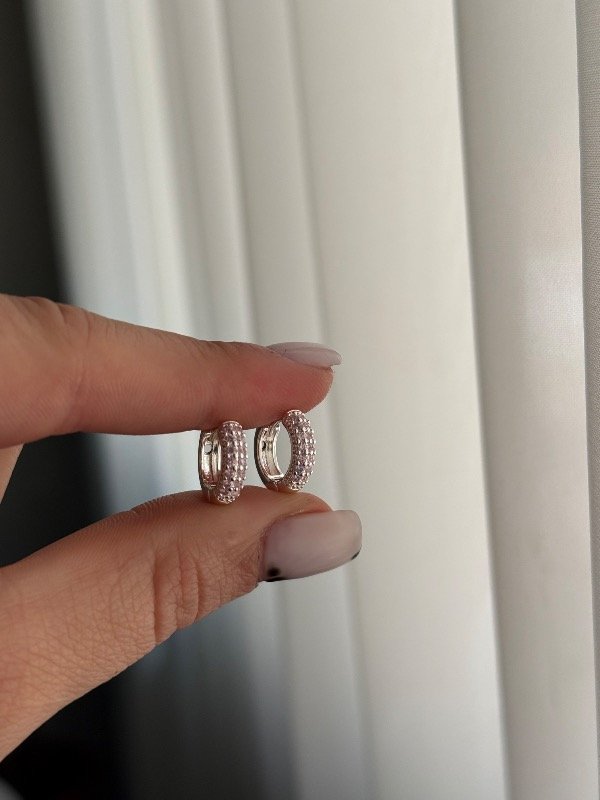 Producto - Argollitas cubic rosa - 0