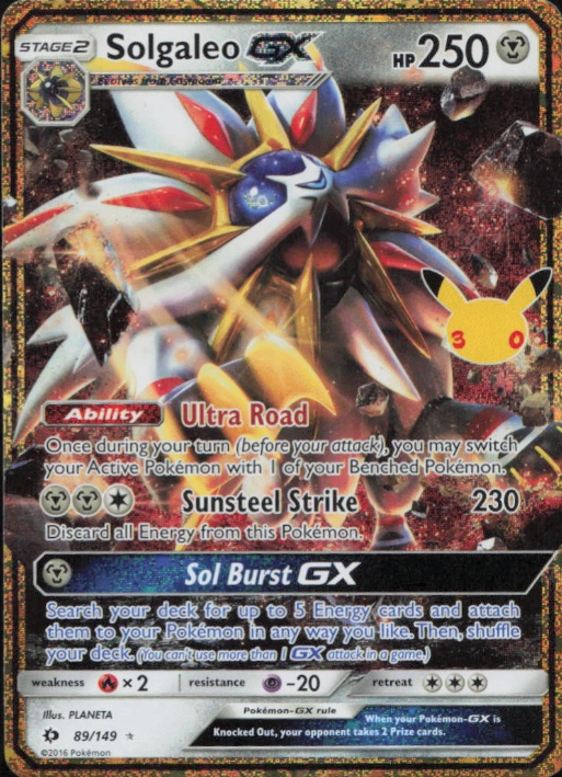 Producto - Solgaleo GX 89/149 30th Celebration