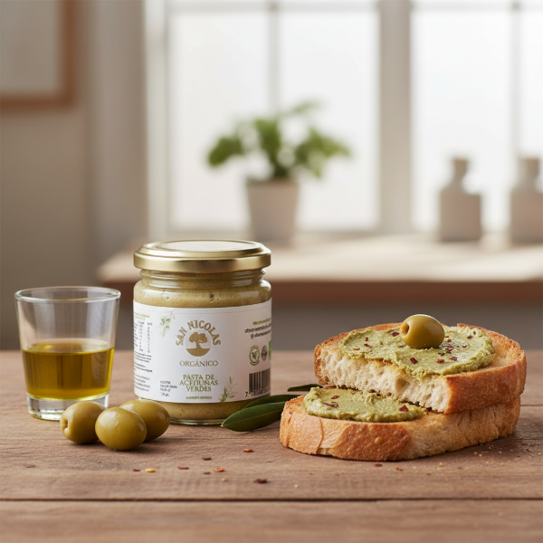 Producto - Pasta de Aceitunas Verdes Organica Olivares San Nicolas x 170 grs x 3 unidades