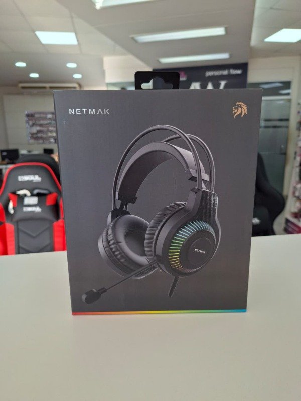 Producto - Auricular PC Gamer LED RGB - 2 Plug + USB Netmak NM-N18
