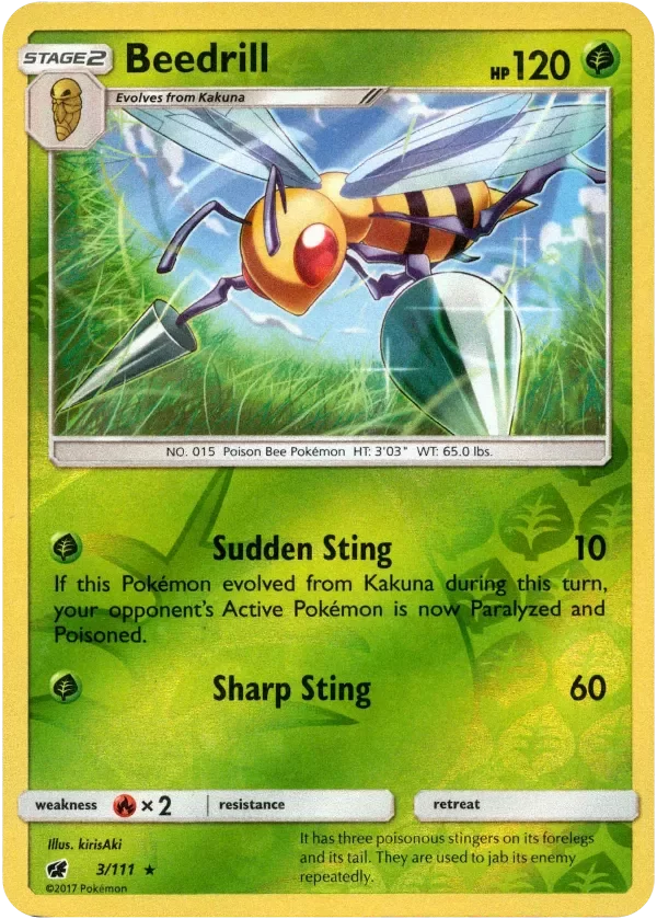 Producto - Beedrill - 3/111 - Crimson Invasion - Reverse Holo