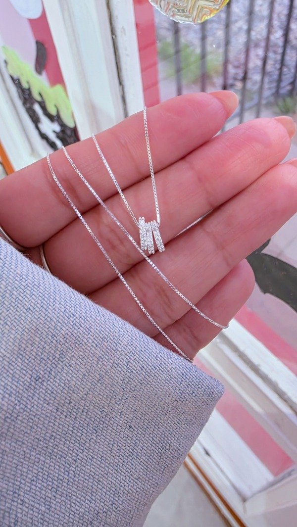 Producto - Collar arandela corazon cubic PL - 1