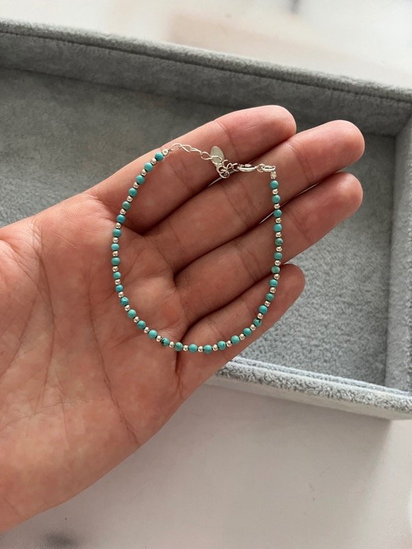 Producto - PULSERA CELESTE PIEDRA NATURAL