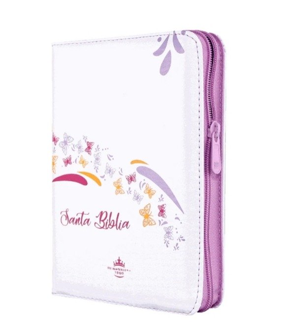 Producto - Biblia dama con cierre mariposa  canto lila