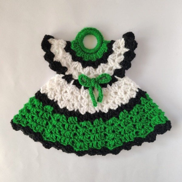 Producto - Agarradera cocina vestido tejida crochet