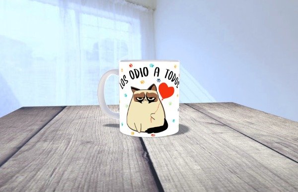 Producto - Taza de ceramica - GATITO CON CORAZON