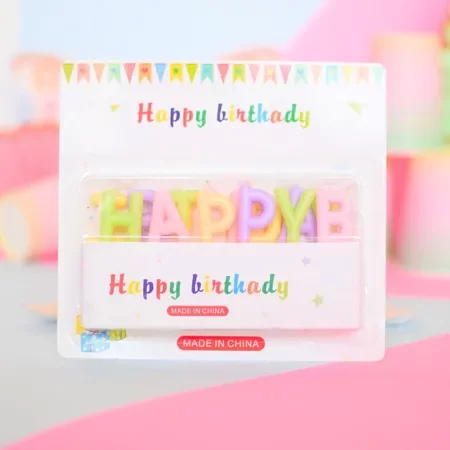 Producto - VELAS FRASE "HAPPY BIRTHDAY"  COLOR PASTEL