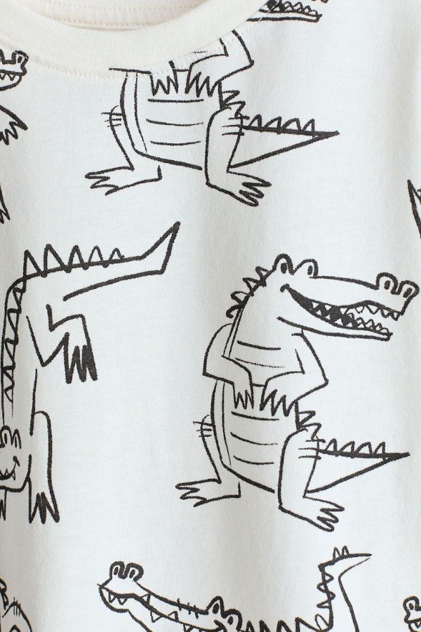 Producto - Remera HyM dinos blanca - 1