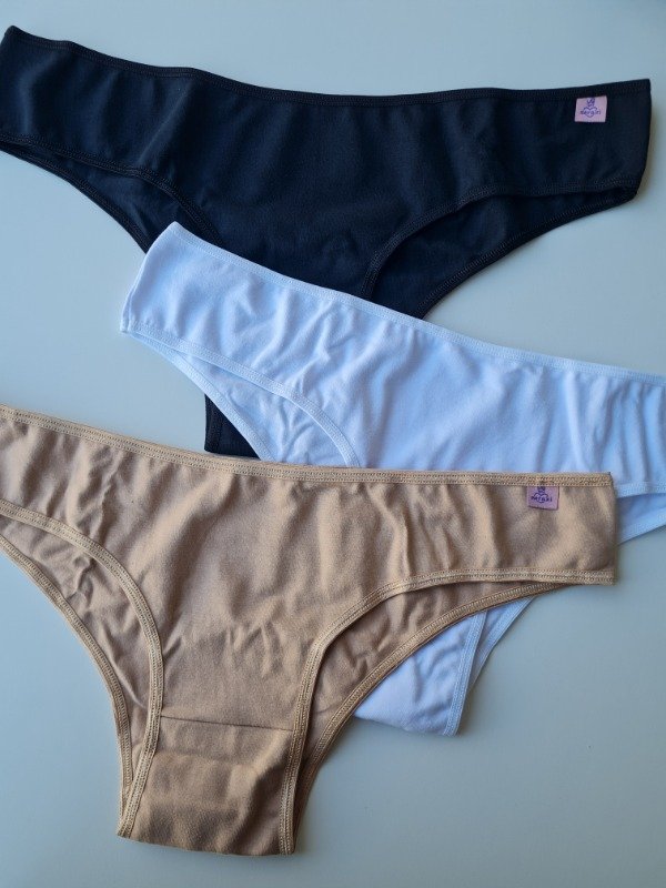 Producto - Pack x3 vedetinas básicas de algodón - 3005