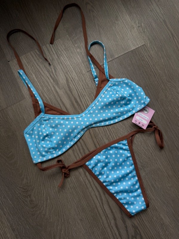 Producto - Bikini Zakopane Celeste y chocolate - 0