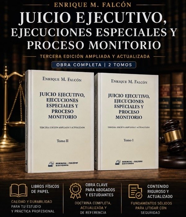 Producto - JUICIO EJECUTIVO, EJECUCIONES ESPECIALES Y PROCESO MONITORIO . FALCÓN