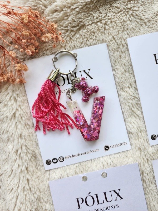 Producto - Inicial V - Glitter rosa holo