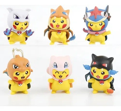 Producto - Pokemon Combo Pikachu X 6 Con Cosplay Oferta !