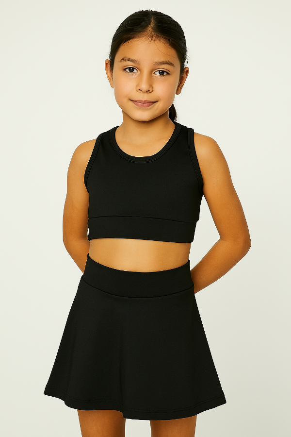 Producto - CONJUNTO LYCRA TOP Y BIKER POLLERA NIÑA - 2