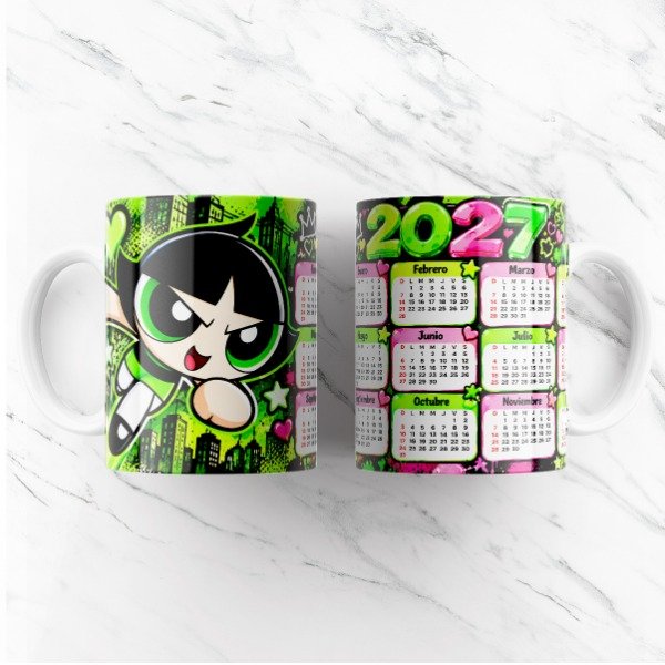 Producto - Plantillas Tazas Calendarios 2027 Infantiles Sublimar Personajes #T802 - 2