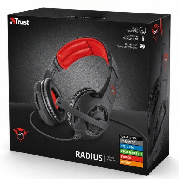 Producto - Auriculares Gamer Trust Gxt 411 Radius Negro/rojo - 2