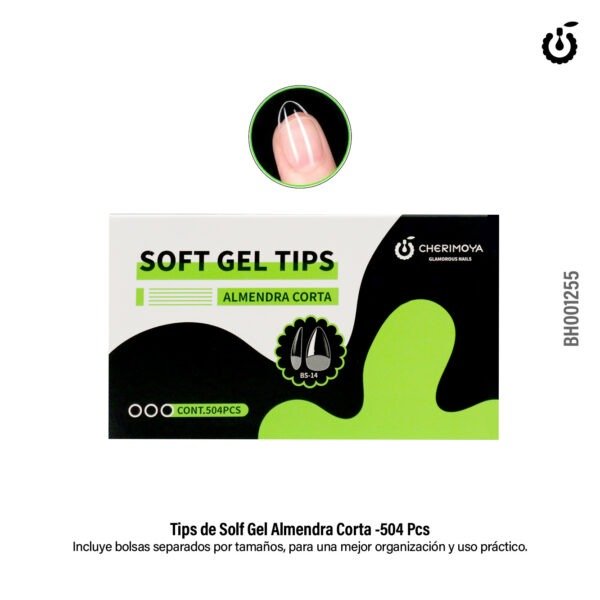 Producto - Soft Gel Tips Almendra corta 504pcs