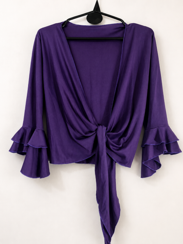 Producto - Torso cruzado para atar jersey violeta M/L