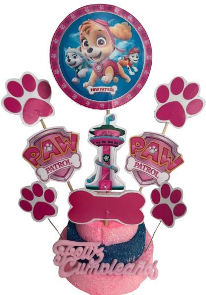 Producto - Adorno Base Telgopor Paw Patrol Perritas x1