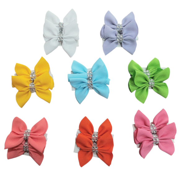 Producto - Par de moños mariposa lisos