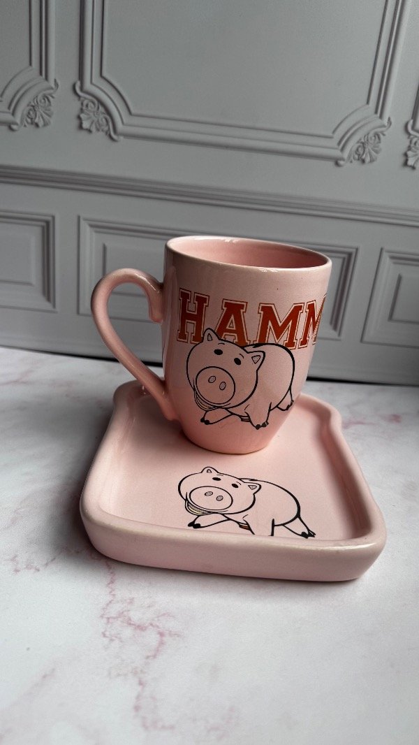 Producto - Set taza y tostada rosa - HAMM