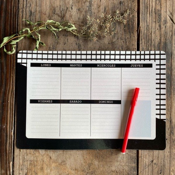 Producto - Pizarra Imantada - Negra y blanca