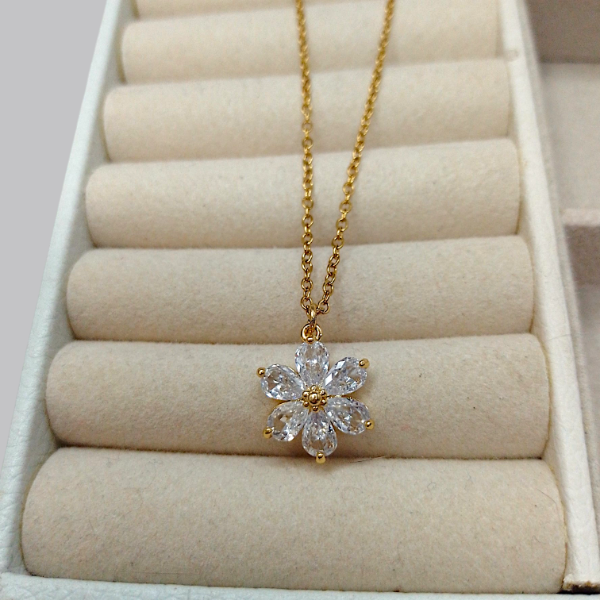 Producto - Collar dije flor 45+5cm AD 70064