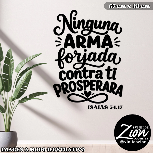 Producto - Vinilo religioso Ninguna arma forjada contra ti prosperara