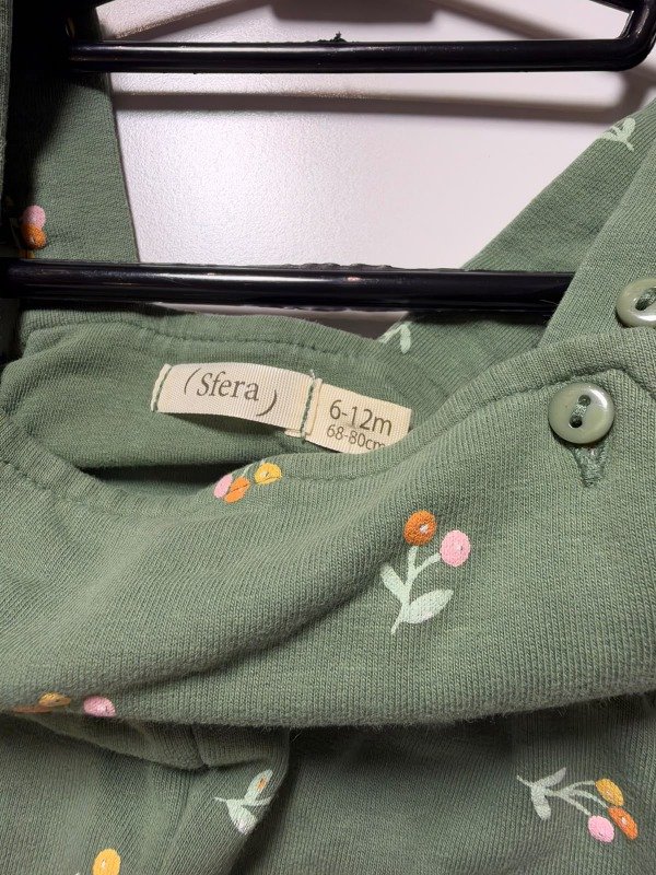 Producto - Jardinero verde estampado Sfera 6-12 meses - 3