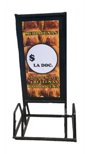 Producto - Cartel De Pie Pesado - Bicicletero Para 2 Ruedas