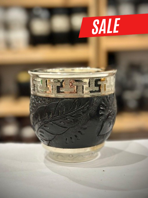 Producto - Imperial "Roma" virola alpaca - base redonda alpaca - cuero repujado