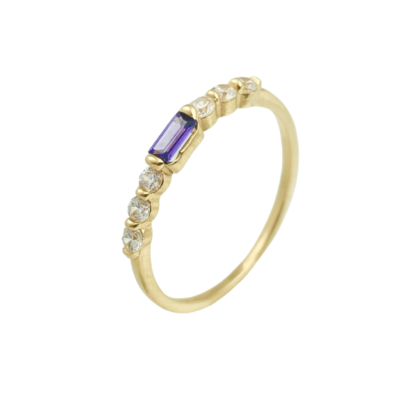Producto - Cintillo Halo con Amatista Oro 18kt