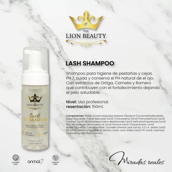 Producto - Lash Shampoo 150ml - The Lion Beauty