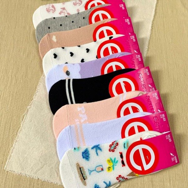 Producto - Media invisible estampada mujer Elemento