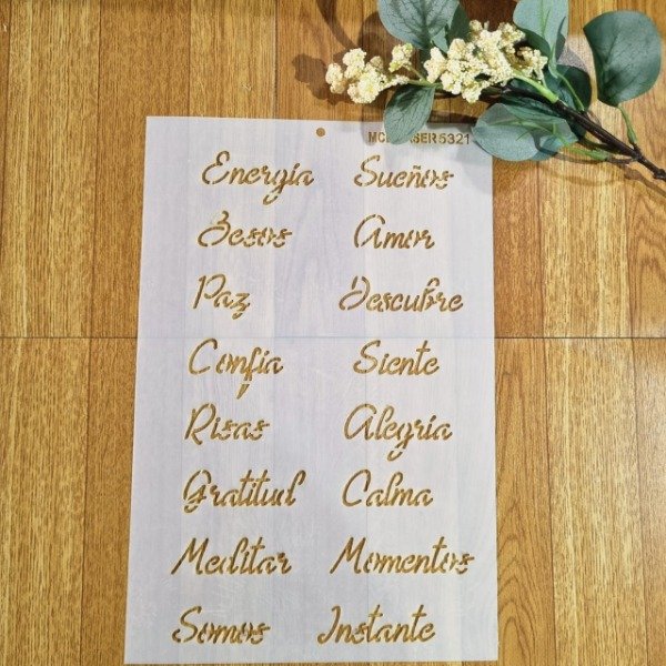 Producto - St 5321 de 20x30 Stencil Palabras